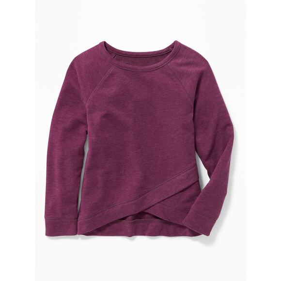 Old Navy Red Cross-over Crew Neck Sweatshirt 14 - Picture 1 of 8